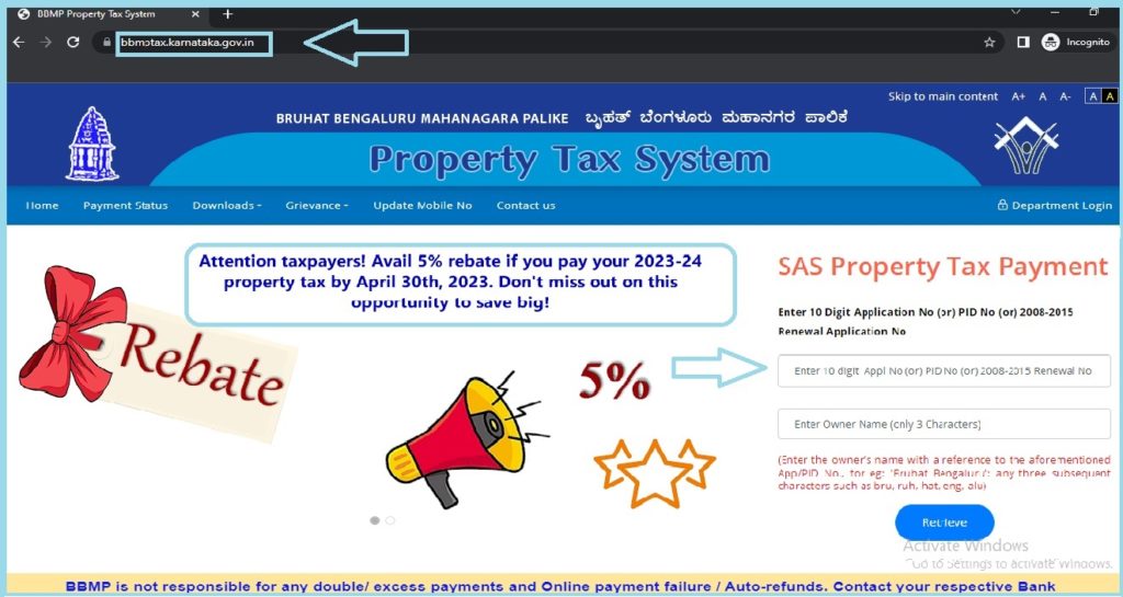 BBMP Property Tax Payment