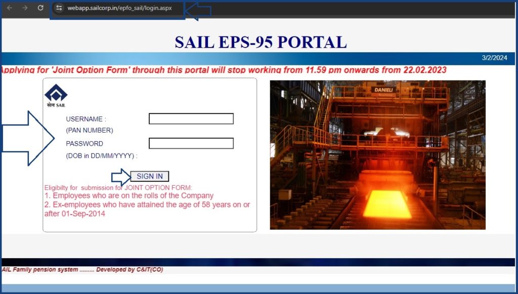 Sail EPS 95 Portal
